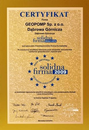 Złota Solidna Firma GEOPOMP